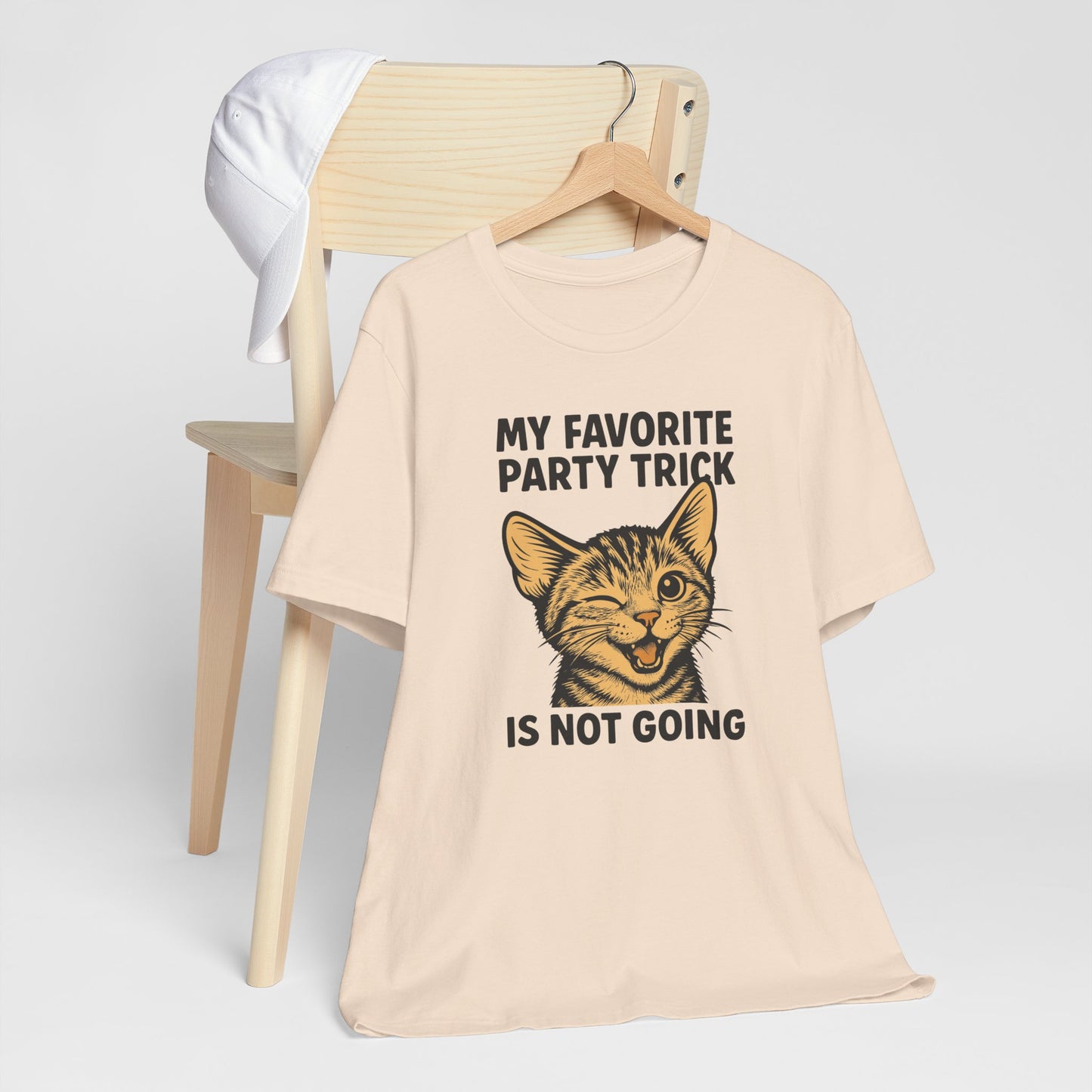 Cute Winking Cat Party Trick Short Sleeve Tee Shirt