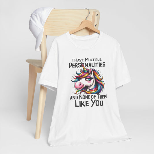 Bipolar Unicorn Multiple Personalities Sarcastic Graphic Shirt