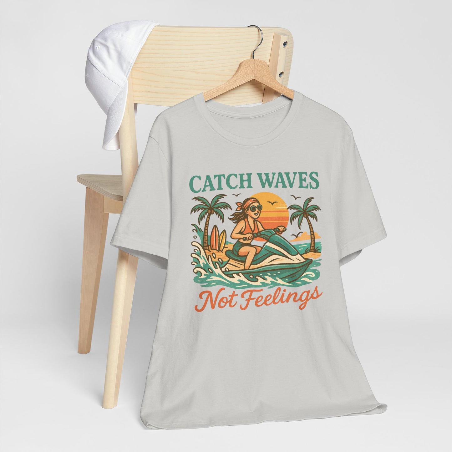 Catch Waves Not Feelings Beach Lover Tee Shirt
