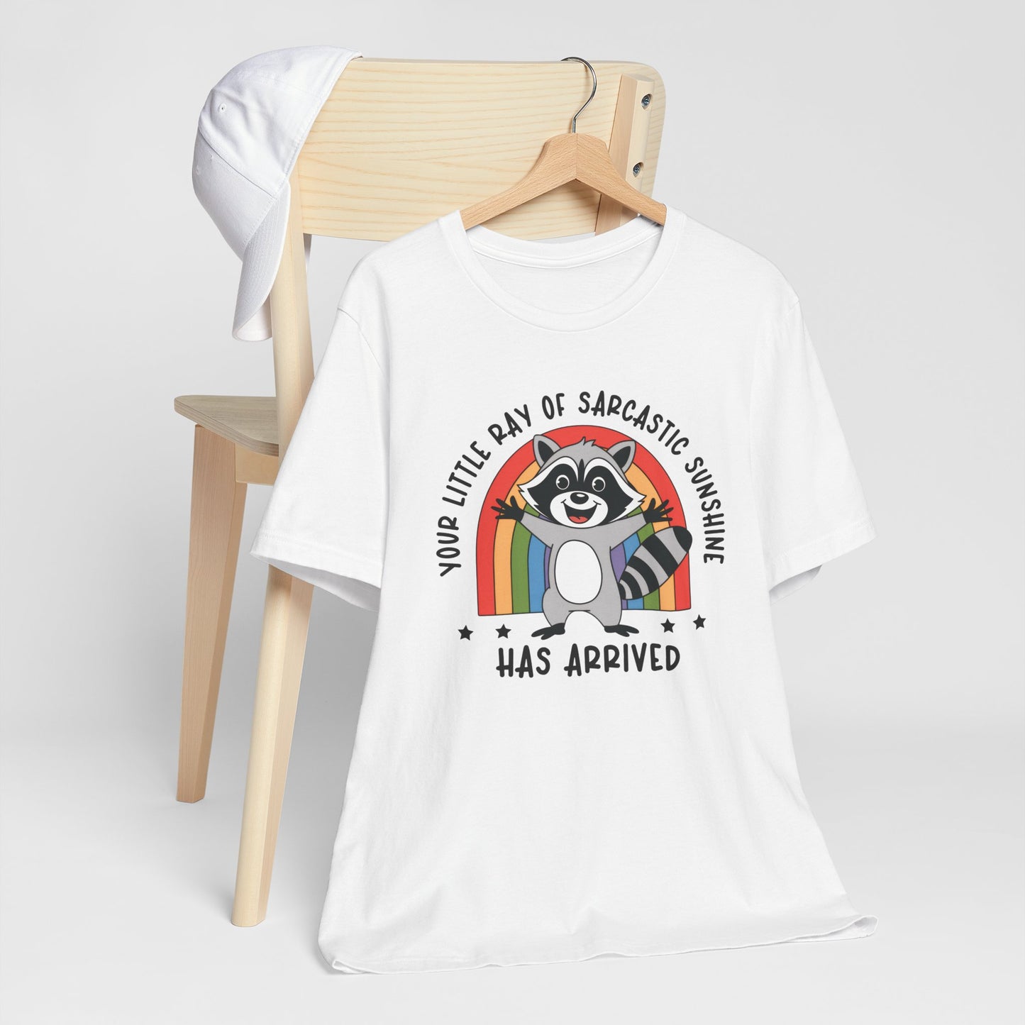 Sarcastic Ray Of Sunshine Raccoon Short Sleeve Tee Shirt