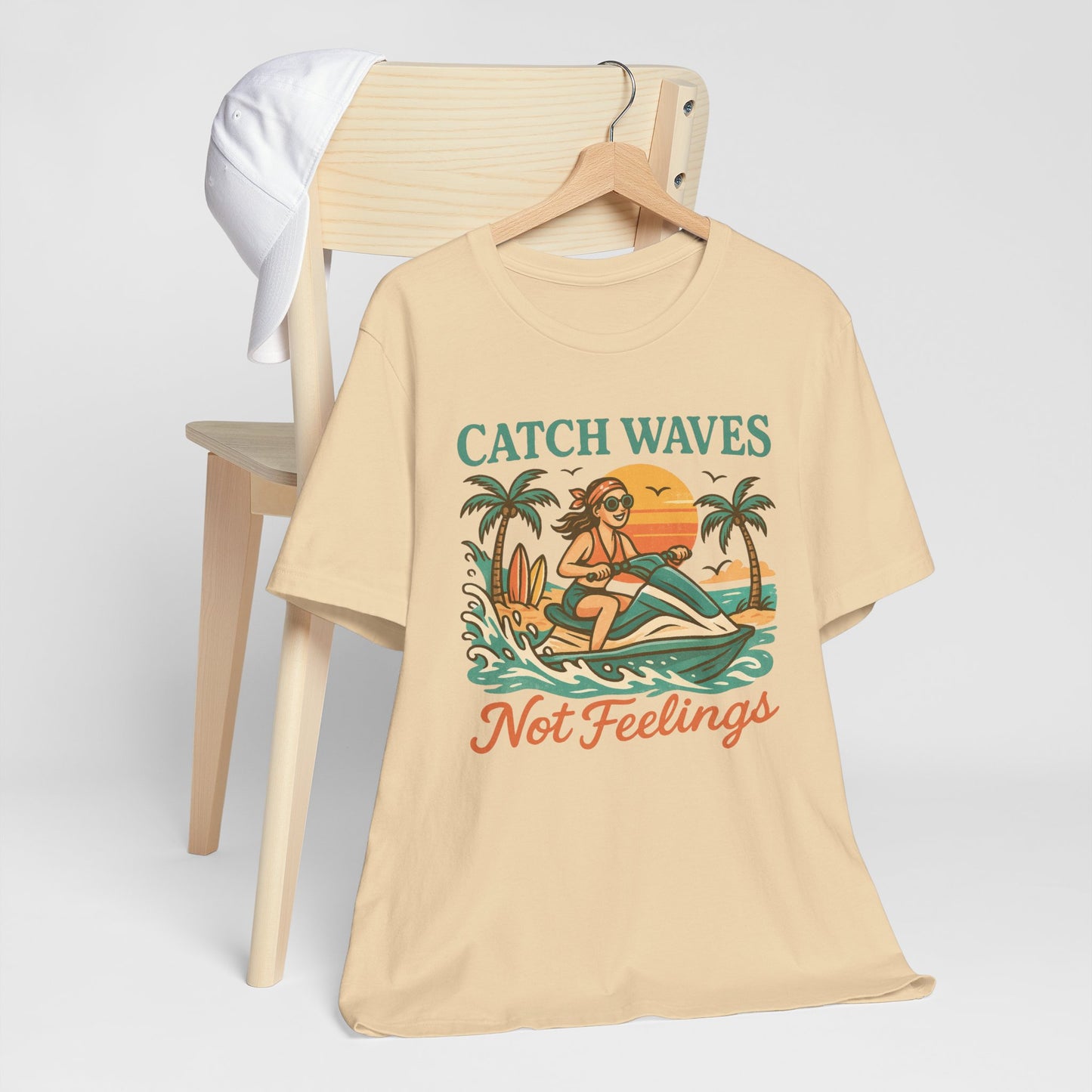 Catch Waves Not Feelings Beach Lover Tee Shirt