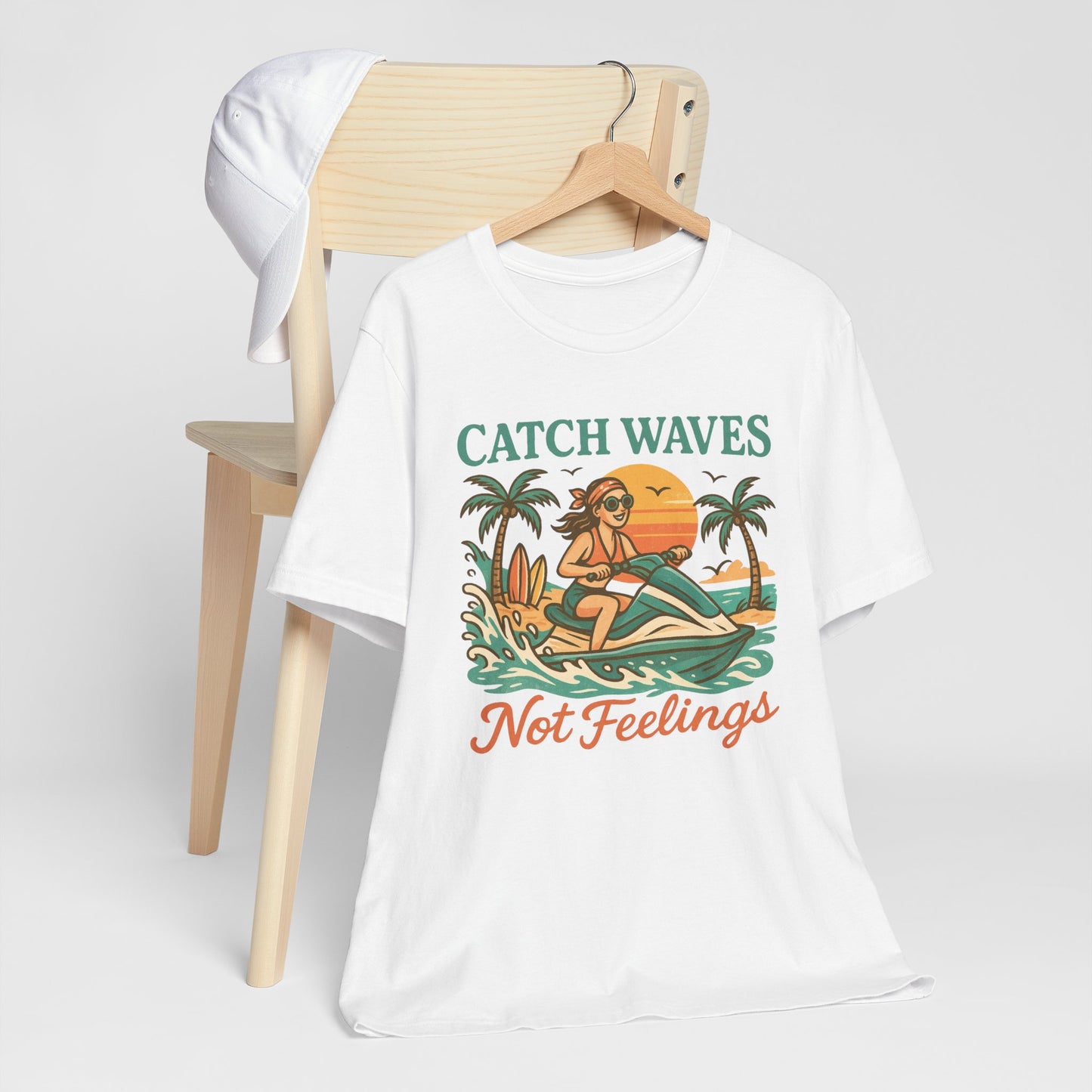 Catch Waves Not Feelings Beach Lover Tee Shirt