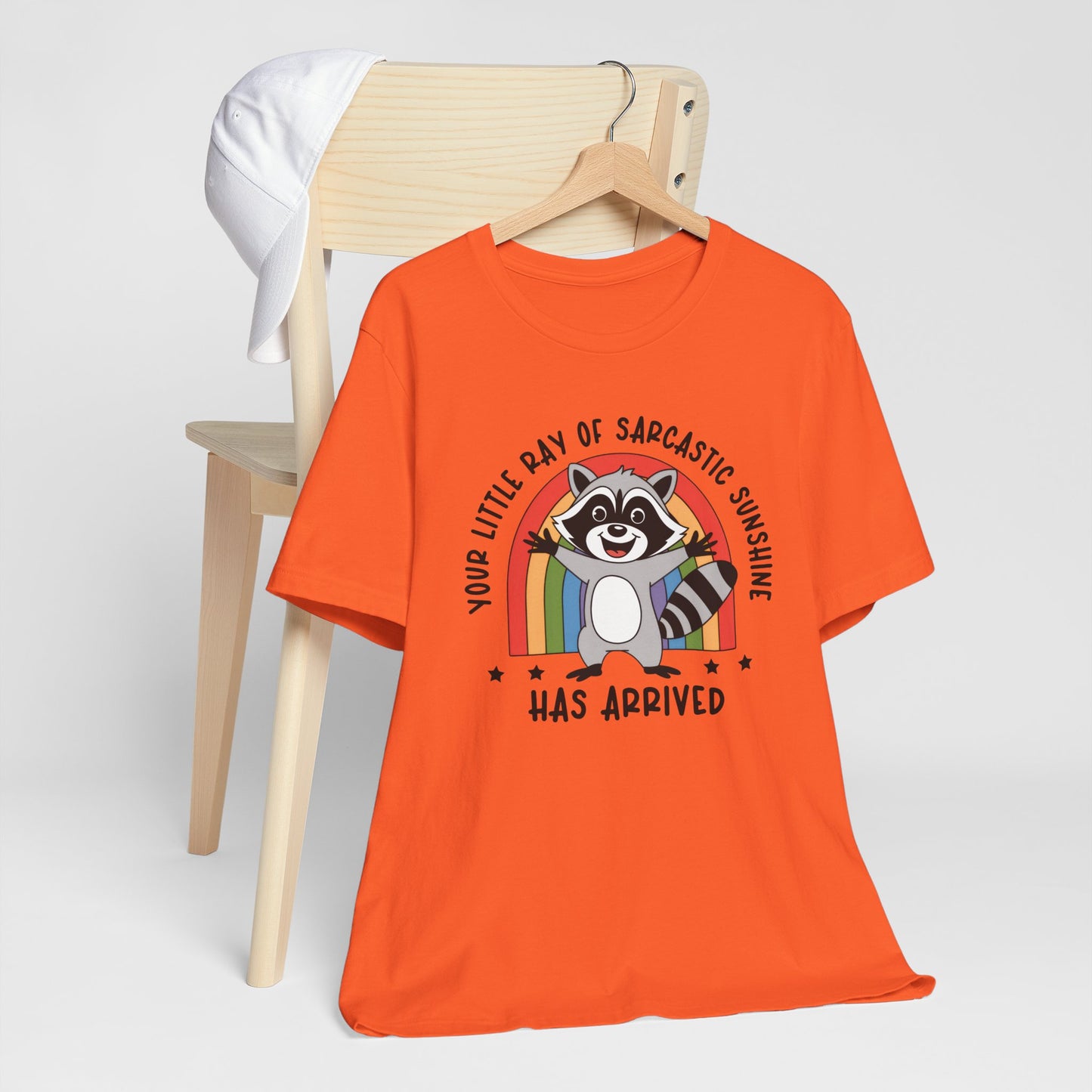 Sarcastic Ray Of Sunshine Raccoon Short Sleeve Tee Shirt