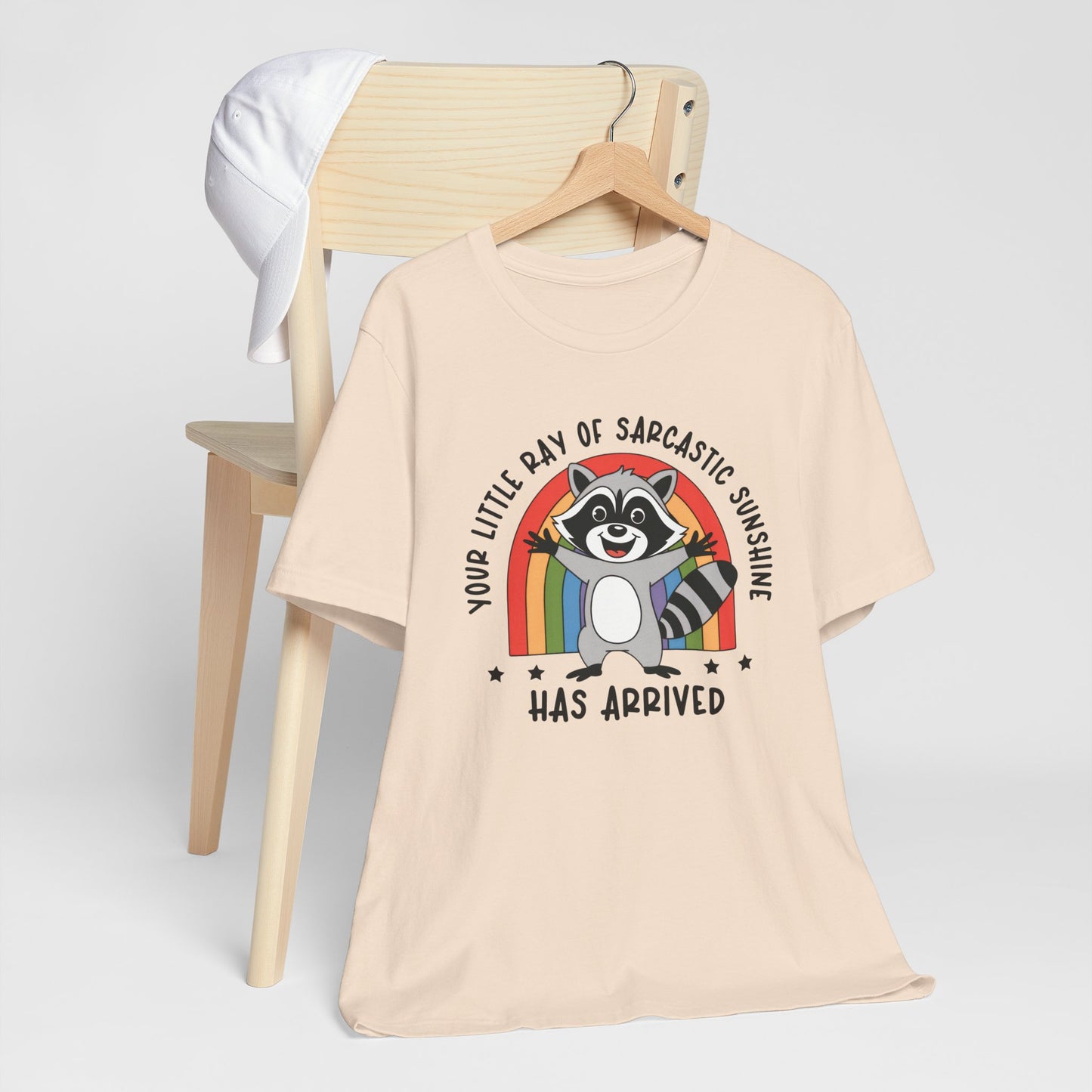 Sarcastic Ray Of Sunshine Raccoon Short Sleeve Tee Shirt