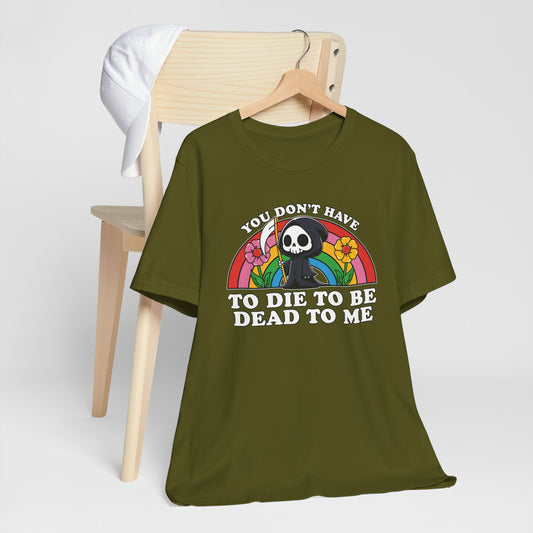 Grim Reaper Rainbow Graphic T-Shirt