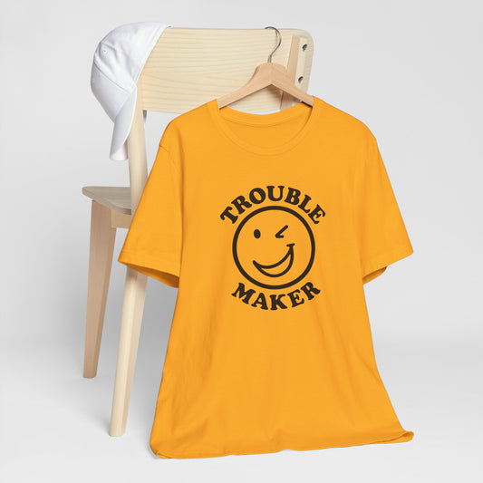 Flirty Troublemaker Winking Smile Tee Shirt