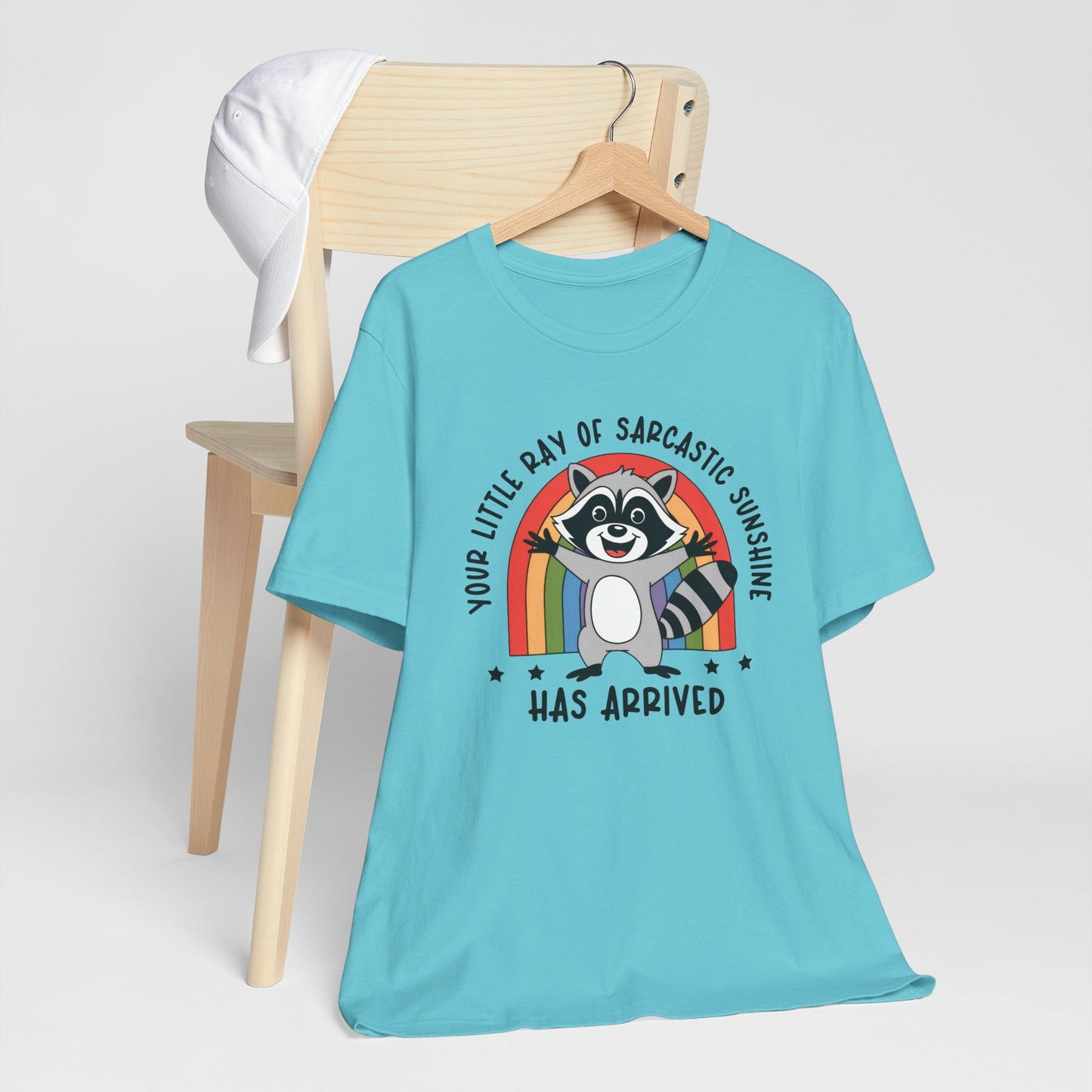 Sarcastic Ray Of Sunshine Raccoon Short Sleeve Tee Shirt