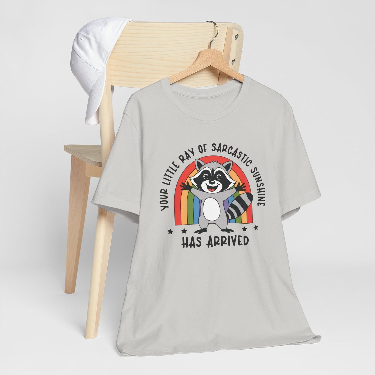 Sarcastic Ray Of Sunshine Raccoon Short Sleeve Tee Shirt