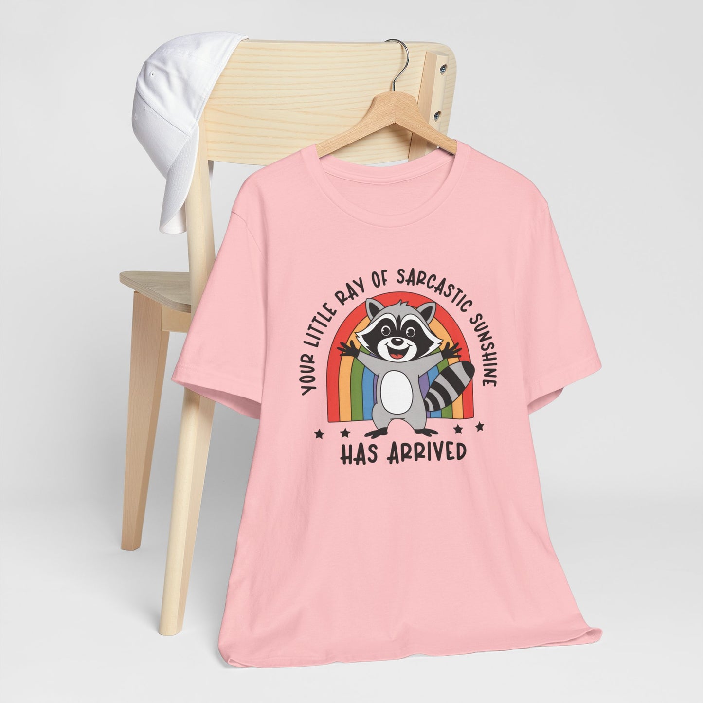 Sarcastic Ray Of Sunshine Raccoon Short Sleeve Tee Shirt