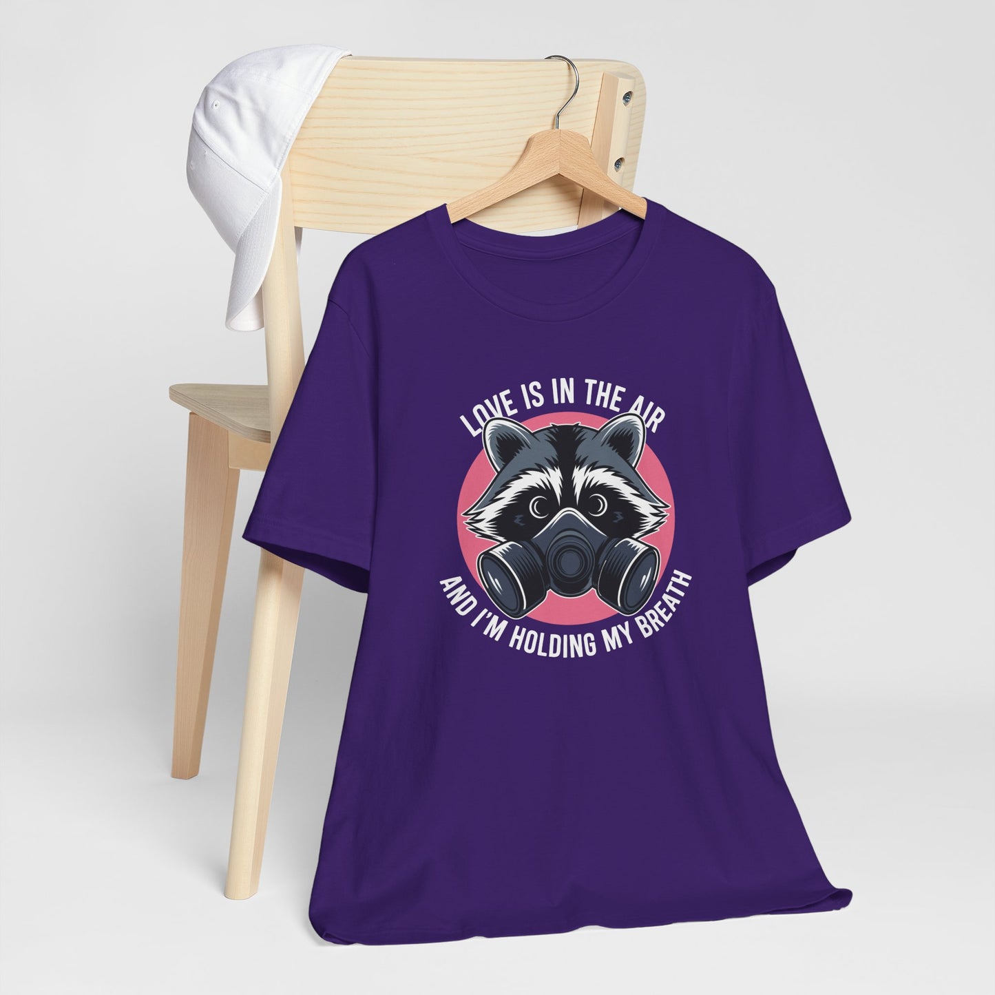 Raccoon Love Is In The Air Anti-Valentine Short Sleeve Tee Shirt