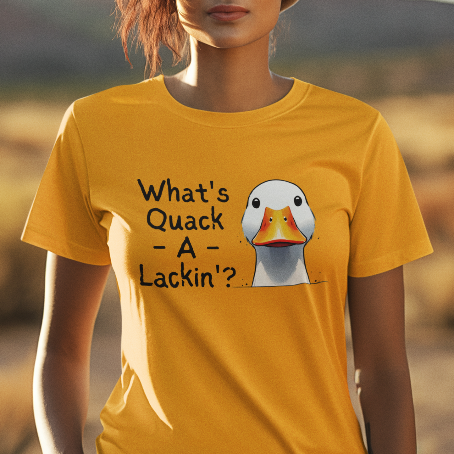 What's Quack-A-Lackin Whimsical Duck Short Sleeve Tee Shirt