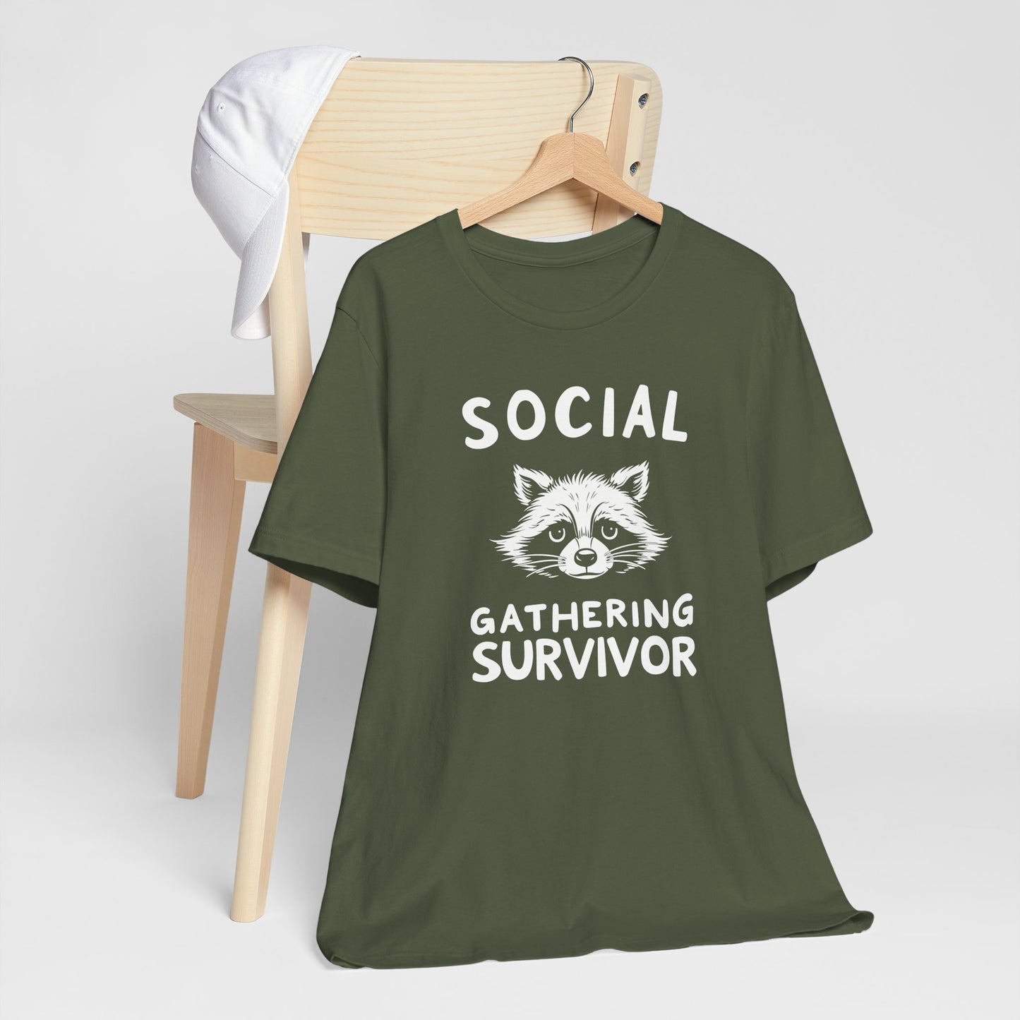 Introvert Raccoon Social Gathering Survivor Tee Shirt