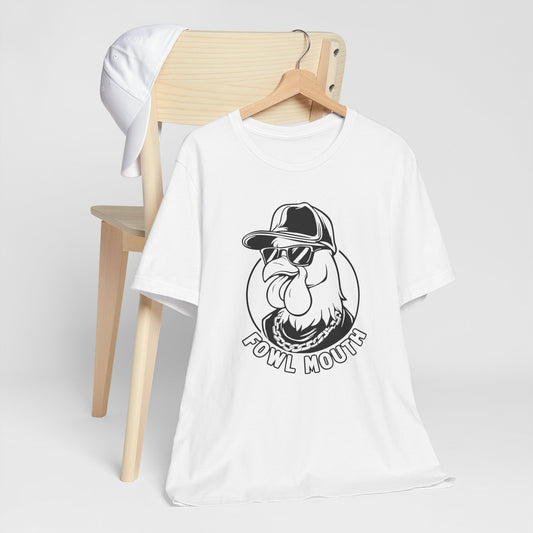 Fowl Mouth T‑Shirt — Funny Chicken Graphic Tee with Sunglasses & Cap