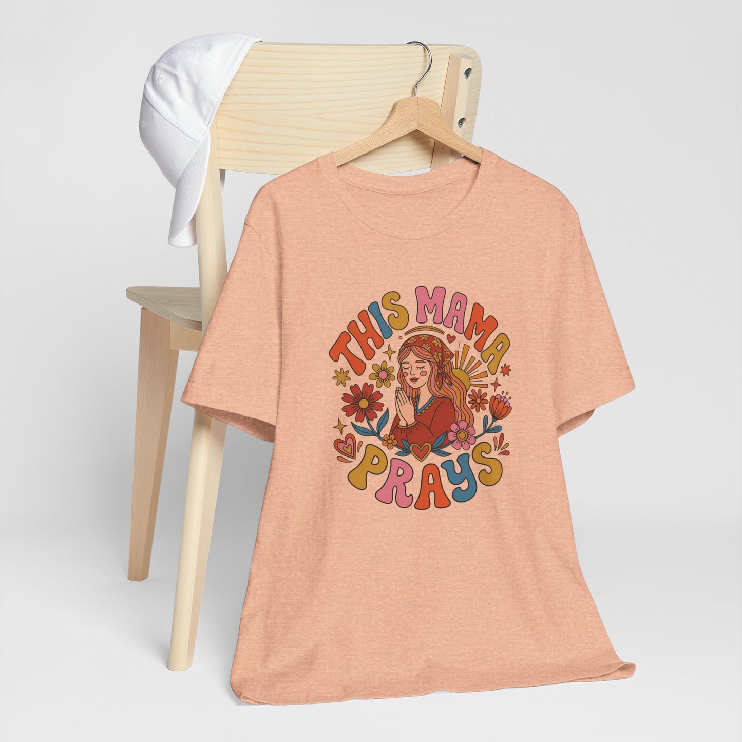 Retro Floral Prayer Tee for Moms