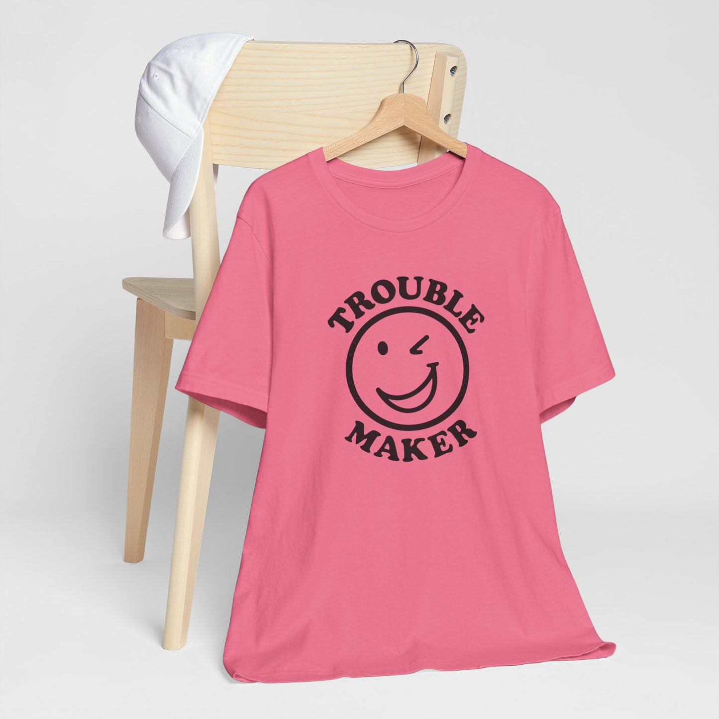 Flirty Troublemaker Winking Smile Tee Shirt