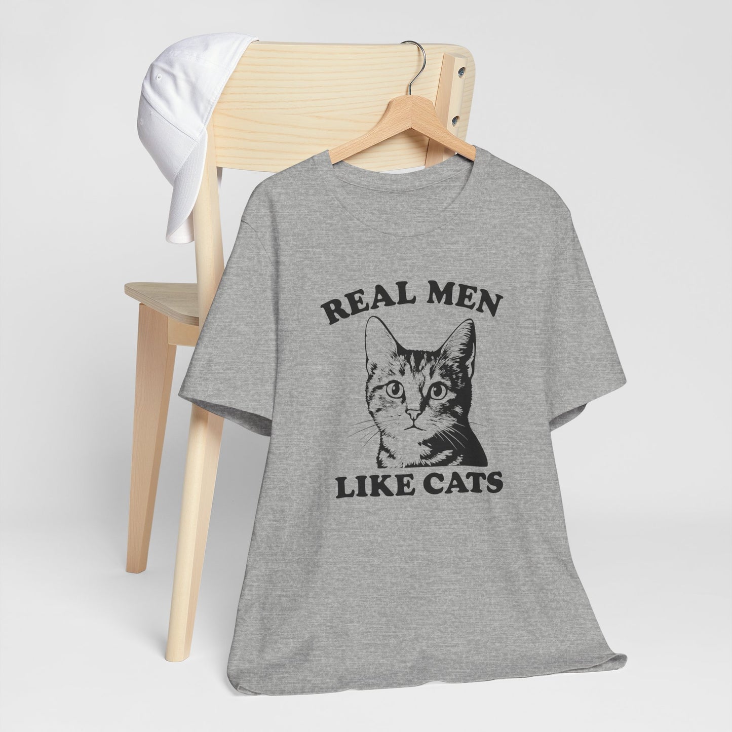 Real Men Like Cats Short Sleeve Tee Shirt