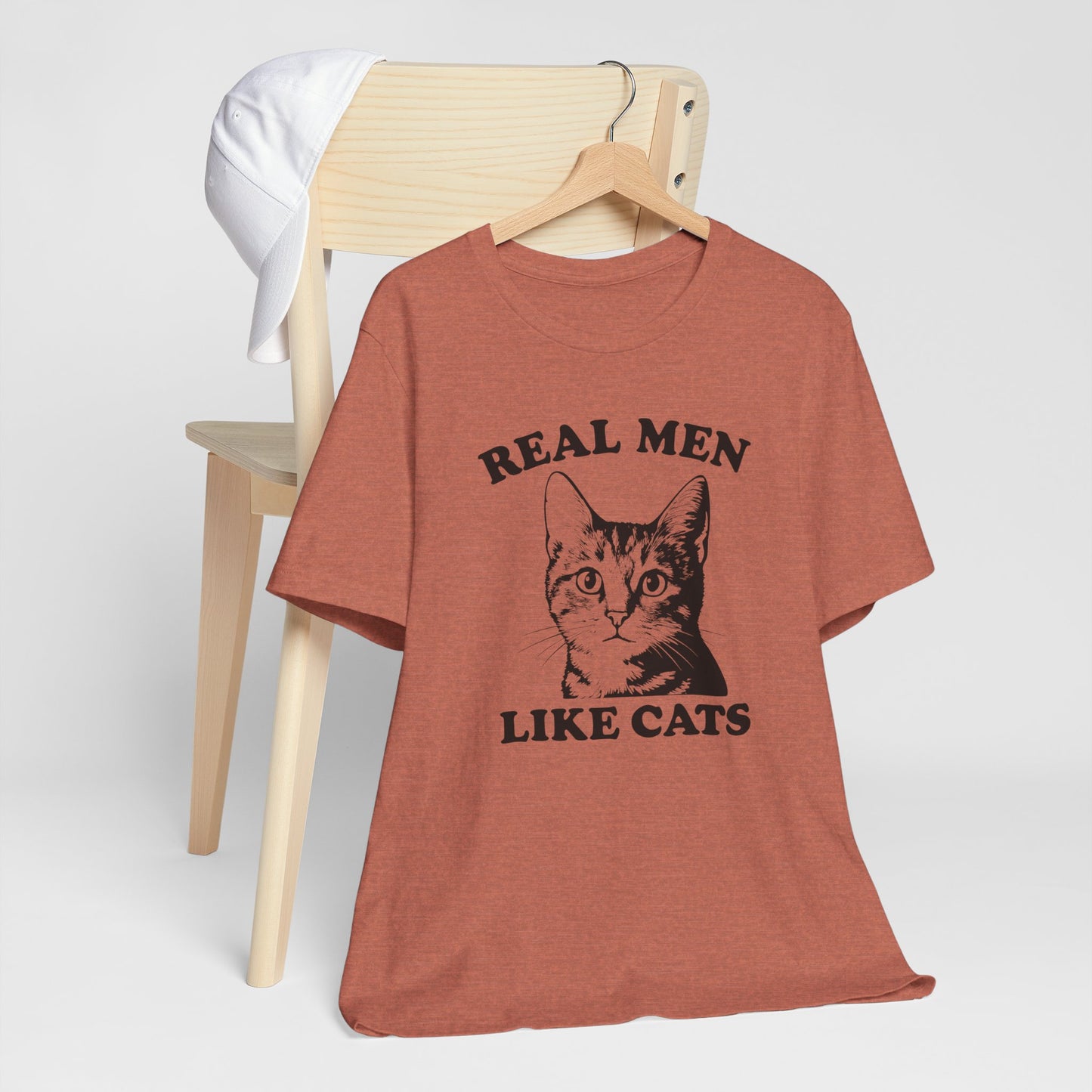 Real Men Like Cats Short Sleeve Tee Shirt