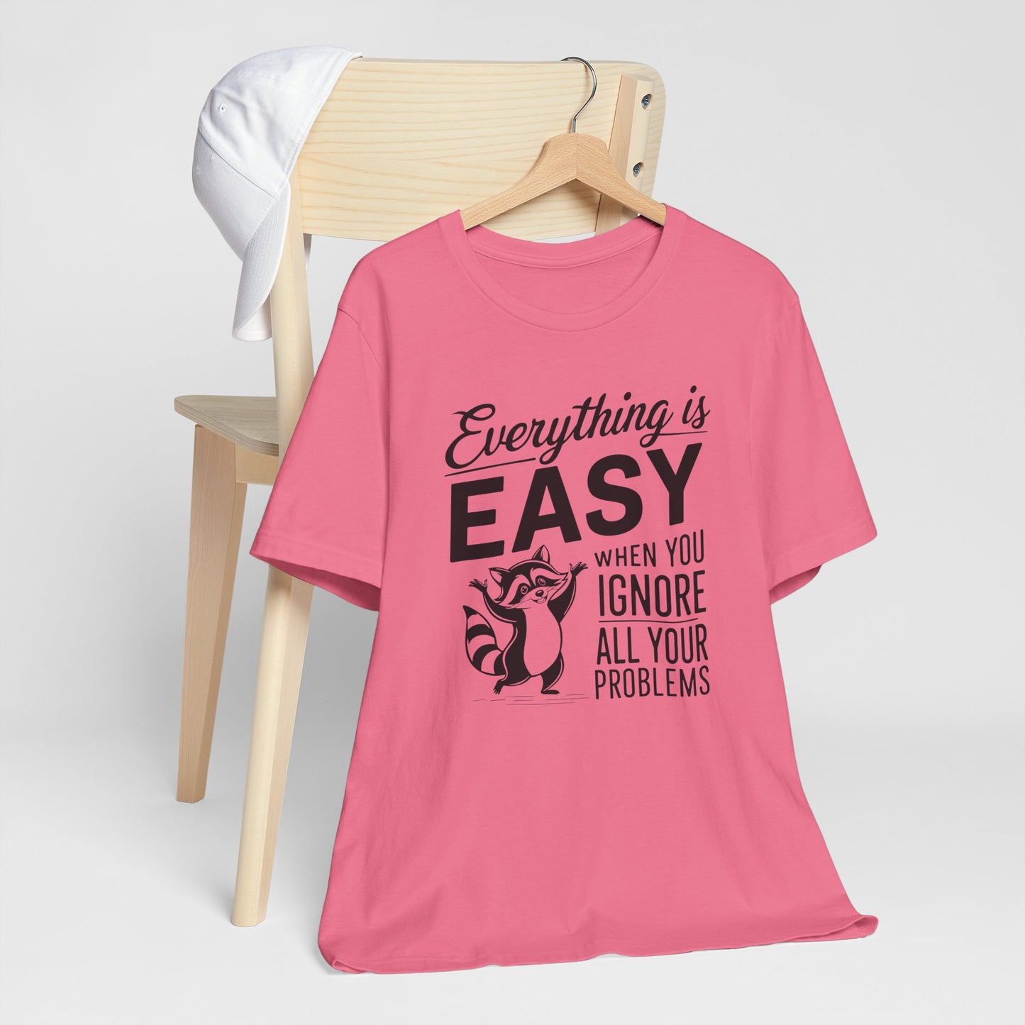 Procrastinating Sarcastic Raccoon Graphic Tee Shirt