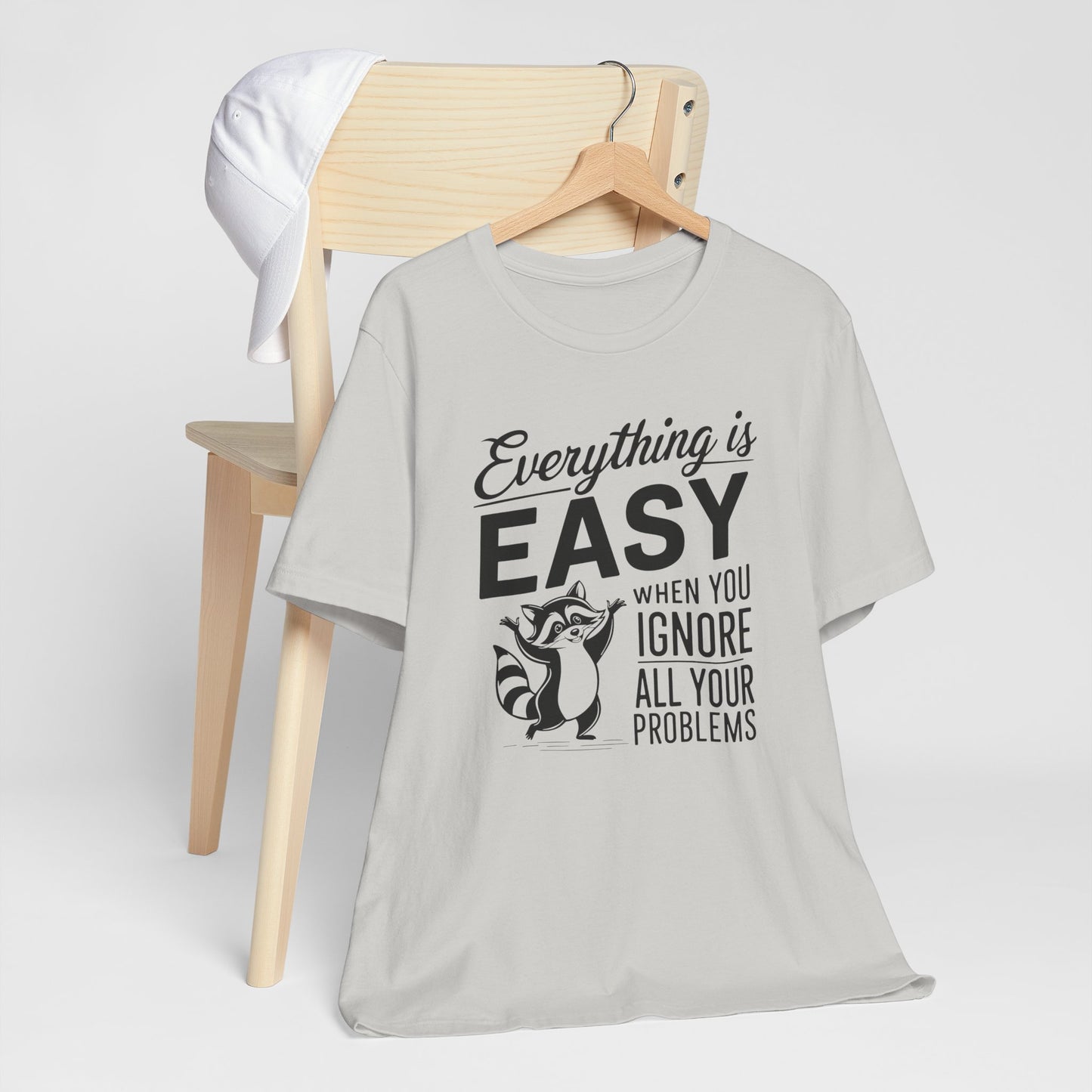 Procrastinating Sarcastic Raccoon Graphic Tee Shirt