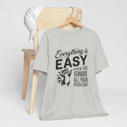 Procrastinating Sarcastic Raccoon Graphic Tee Shirt