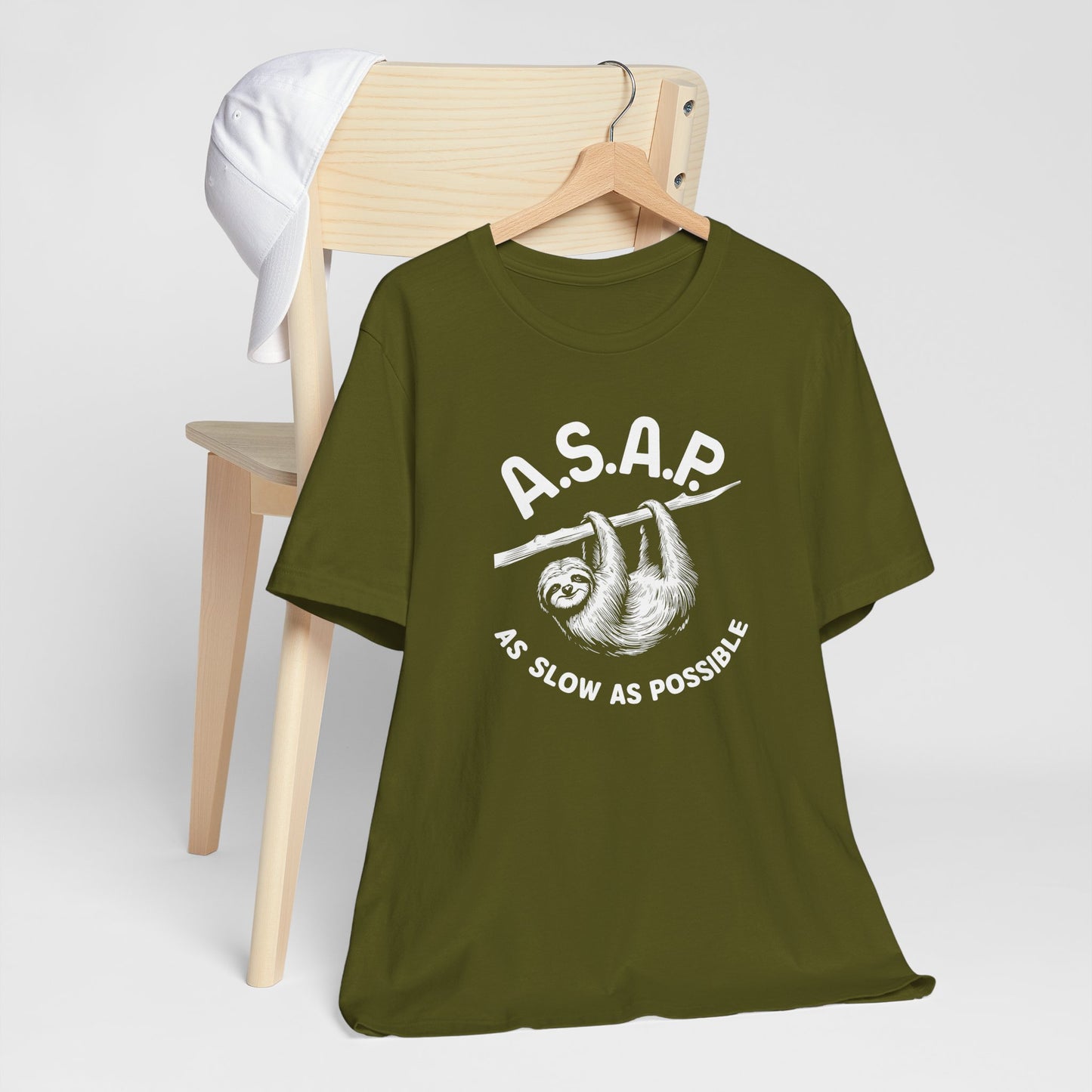 ASAP As Slow As Possible Sloth Tee Shirt