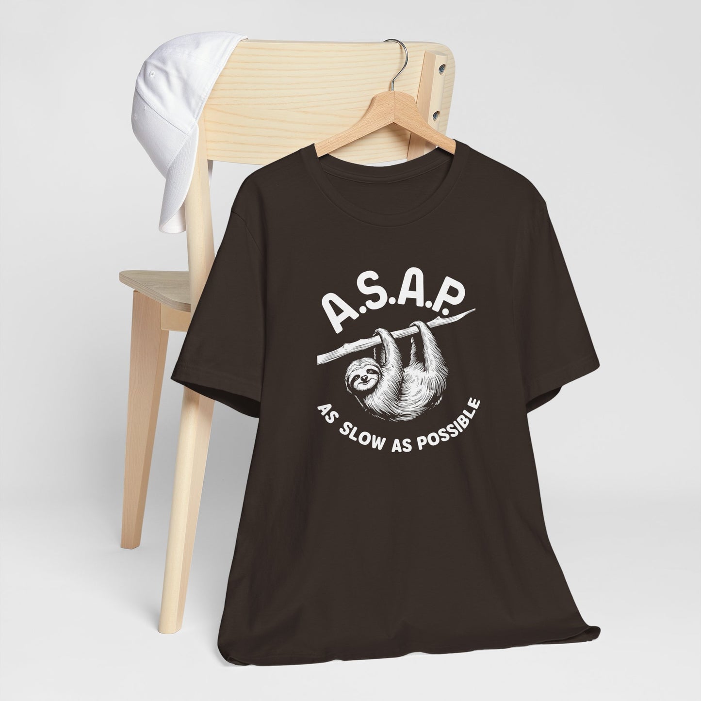ASAP As Slow As Possible Sloth Tee Shirt