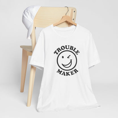 Flirty Troublemaker Winking Smile Tee Shirt