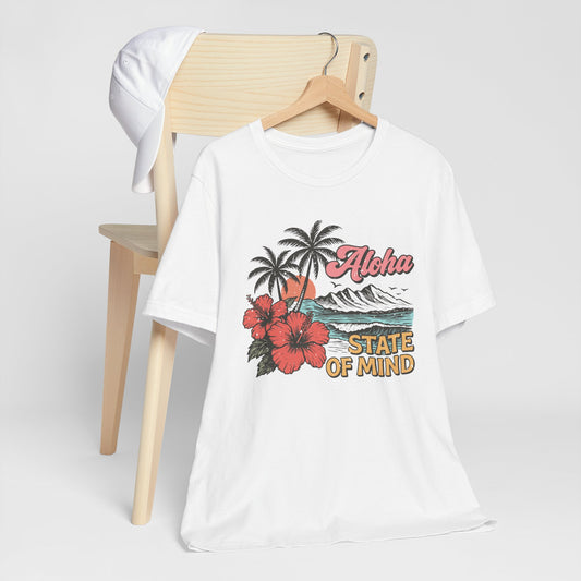 Aloha State Of Mind Casual Summer Beach Lover Tee Shirt