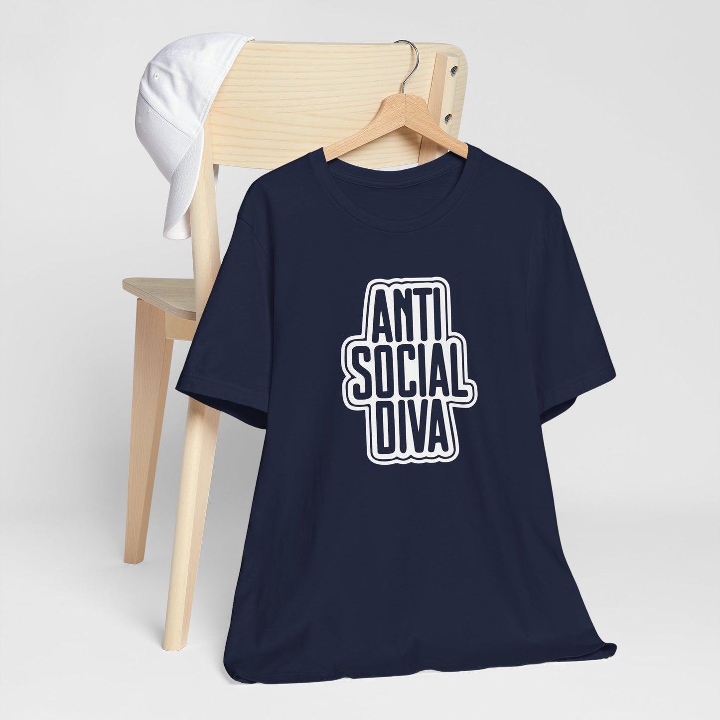 Anti Social Diva Introvert Typography Tee Shirt