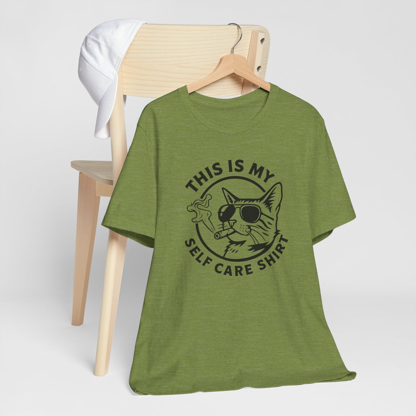 "This Is My Self Care Shirt" Cat Graphic Tee
