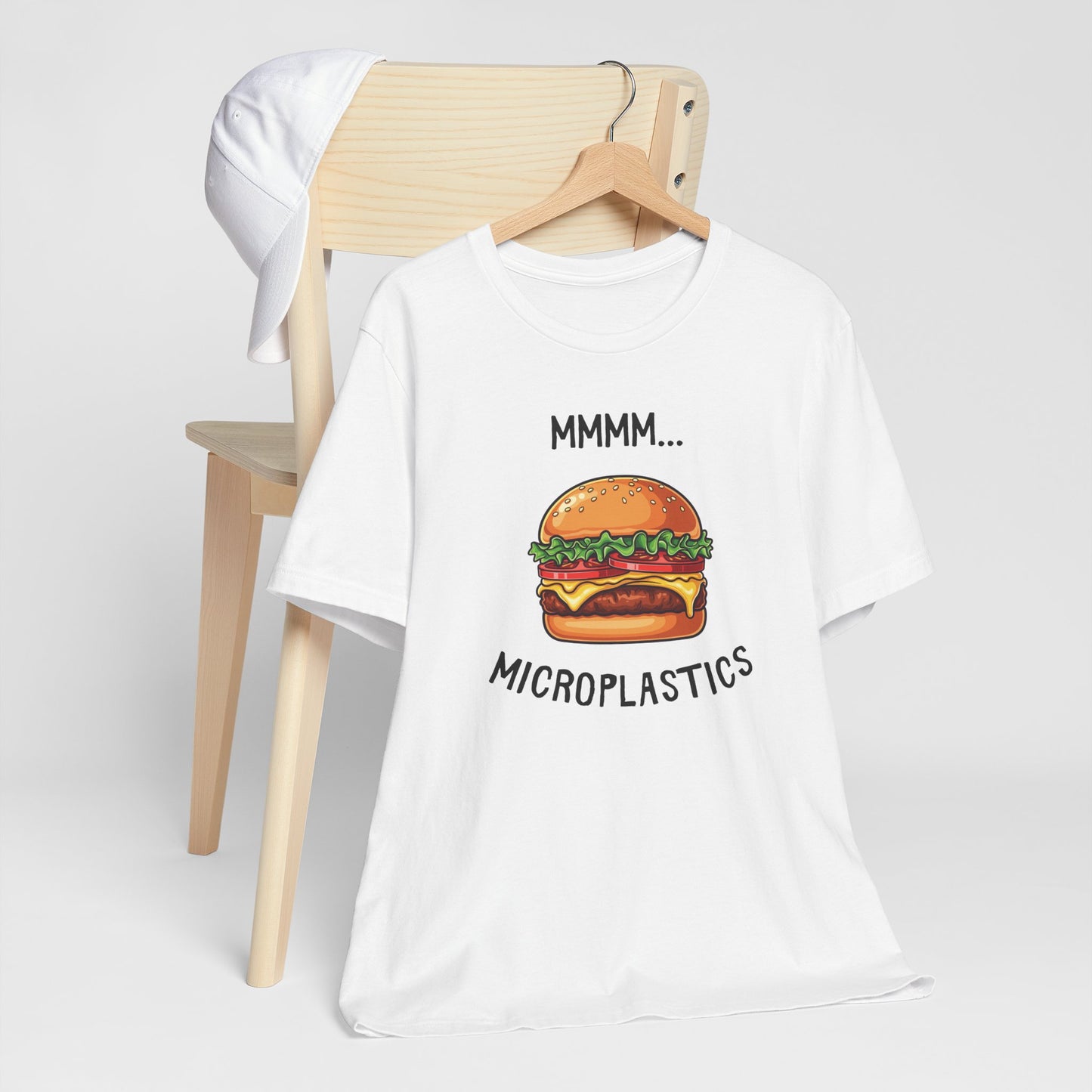 Fake Food Microplastics Cheese Burger - Eco Awareness Tee