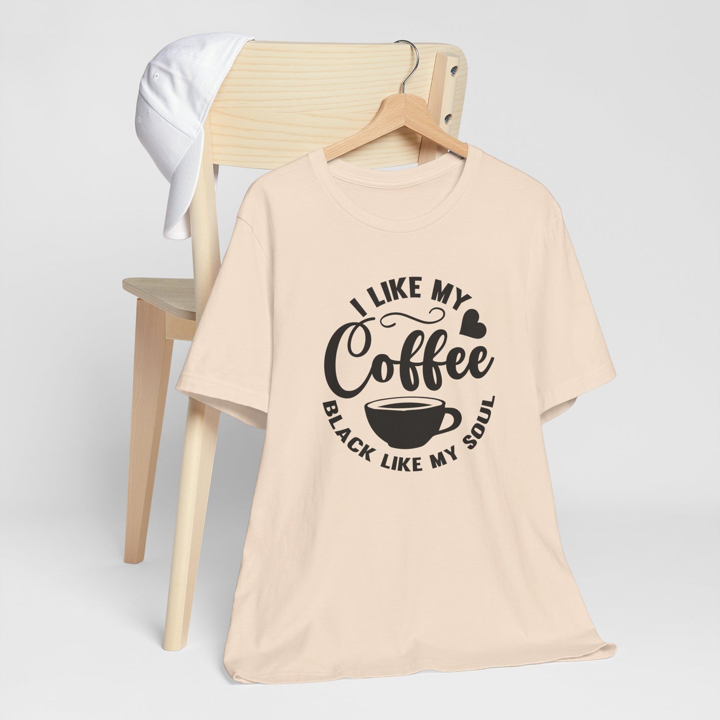 I Like My Coffee Black Like My Soul Short Sleeve Tee Shirt