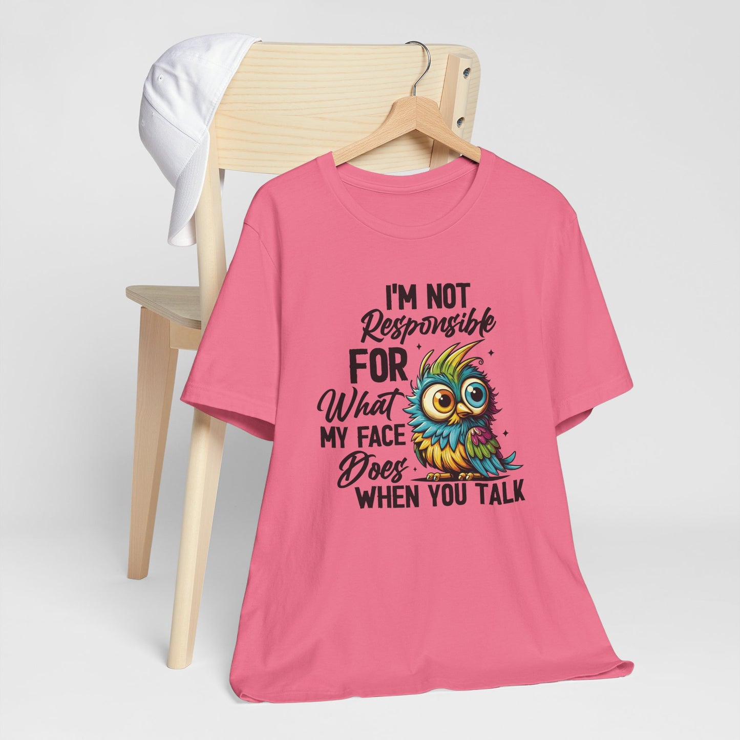 Quirky Owl With Sarcastic Attitude Short Sleeve Tee Shirt