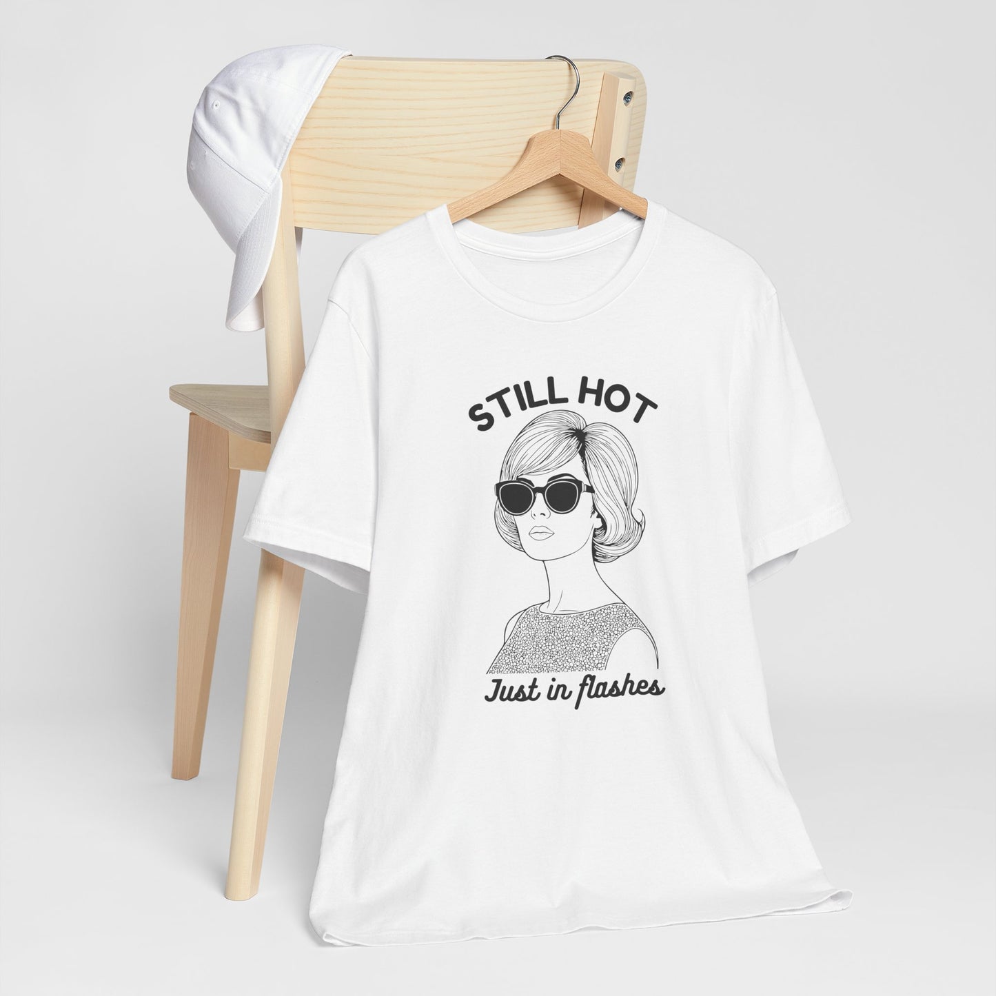 Menopause Humor - Still Hot Just in Flashes Vintage Graphic T-Shirt