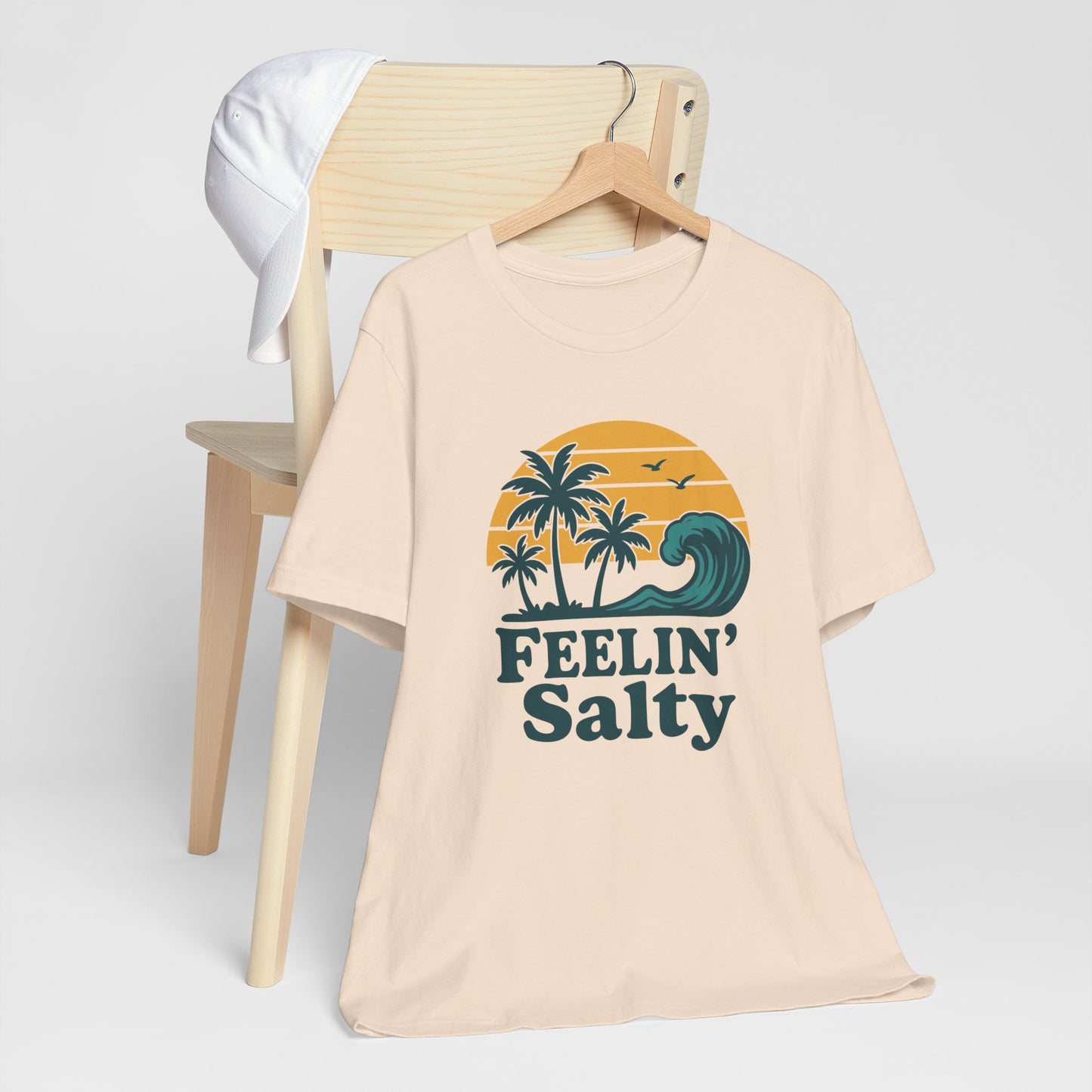 Feelin' Salty Beach Retro Sunset Tee Shirt