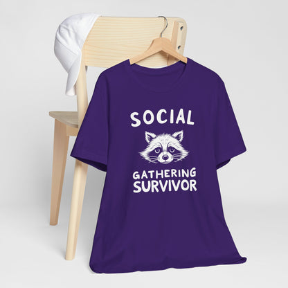 Introvert Raccoon Social Gathering Survivor Tee Shirt