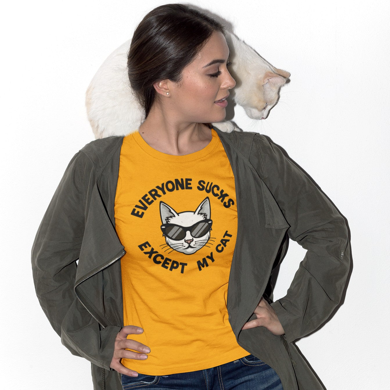 Everyone Sucks Except My Cat Tee Shirt