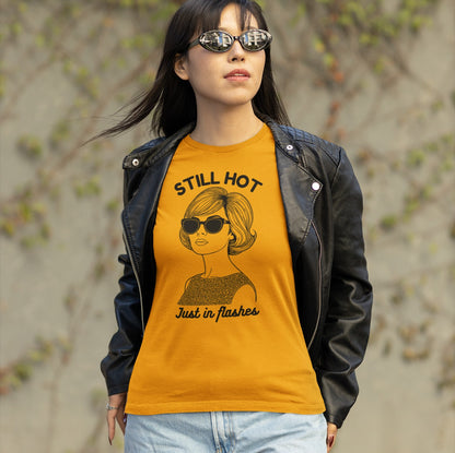 Menopause Humor - Still Hot Just in Flashes Vintage Graphic T-Shirt
