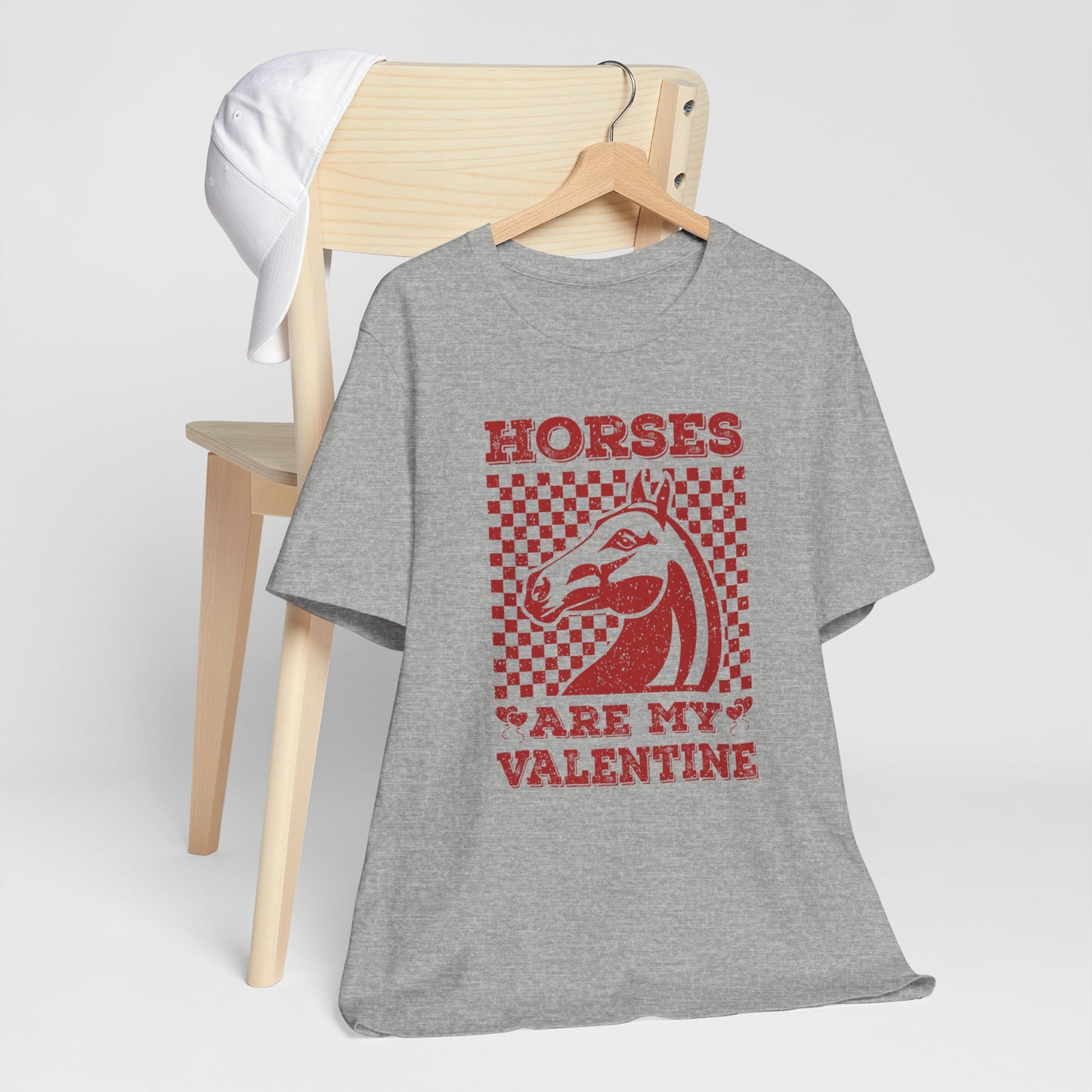 Horses Are My Valentine - Vintage Equestrian Valentine Tee