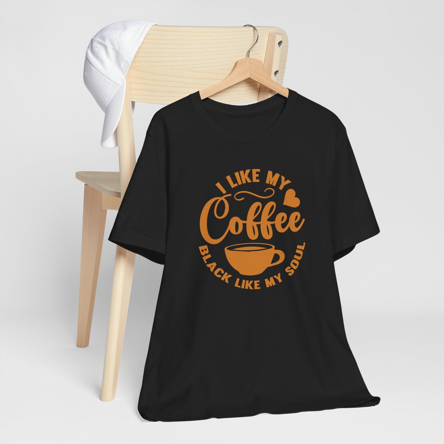 I Like My Coffee Black Like My Soul Short Sleeve Tee Shirt