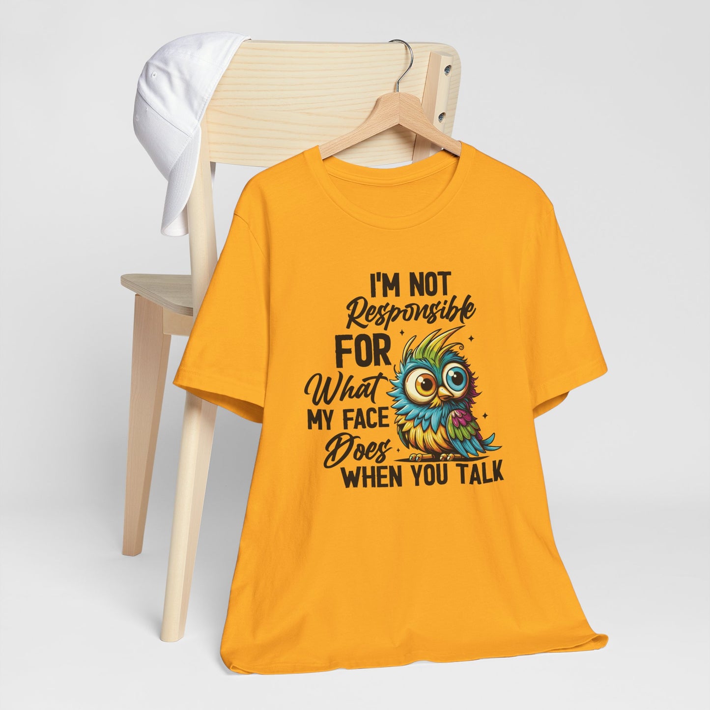 Quirky Owl With Sarcastic Attitude Short Sleeve Tee Shirt