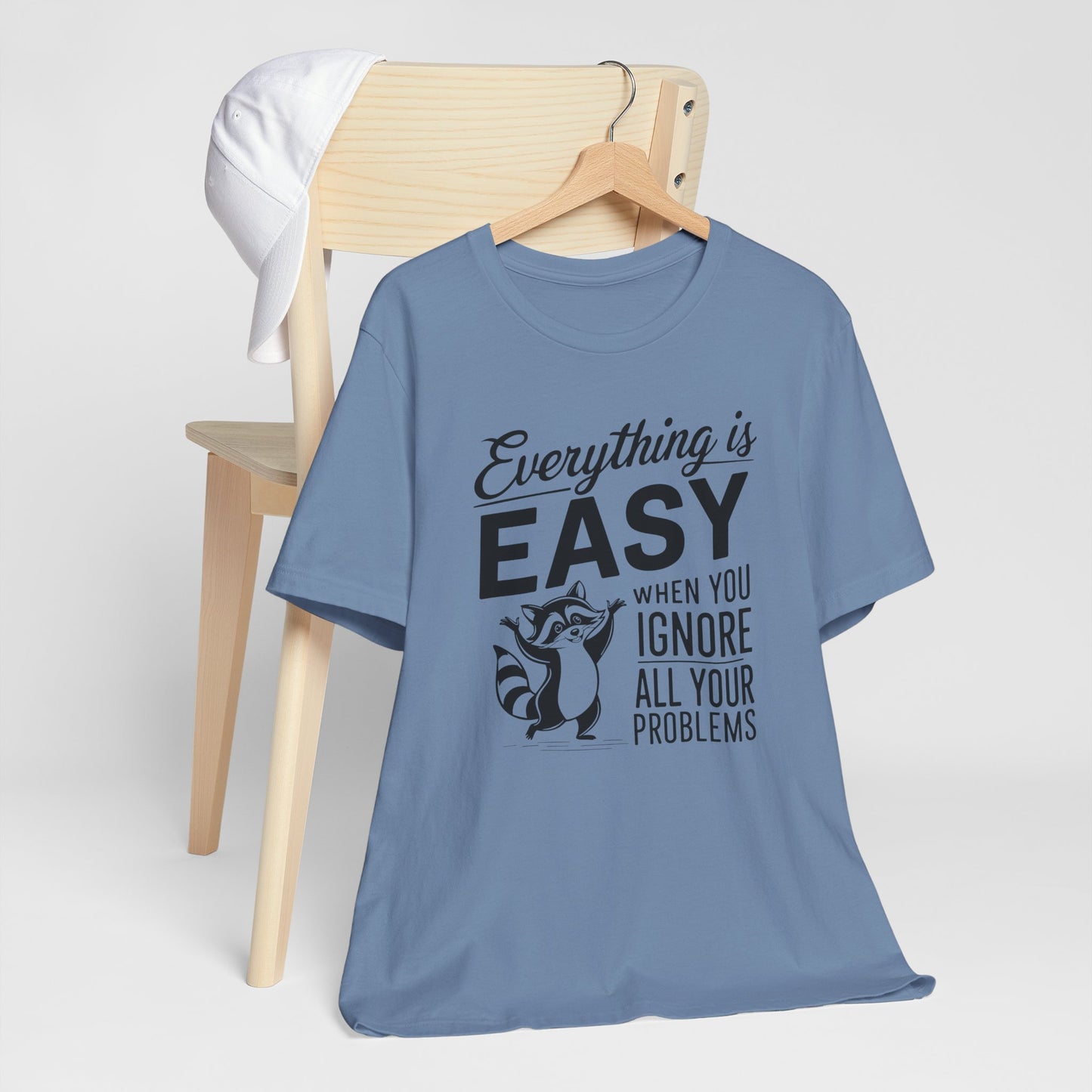 Procrastinating Sarcastic Raccoon Graphic Tee Shirt