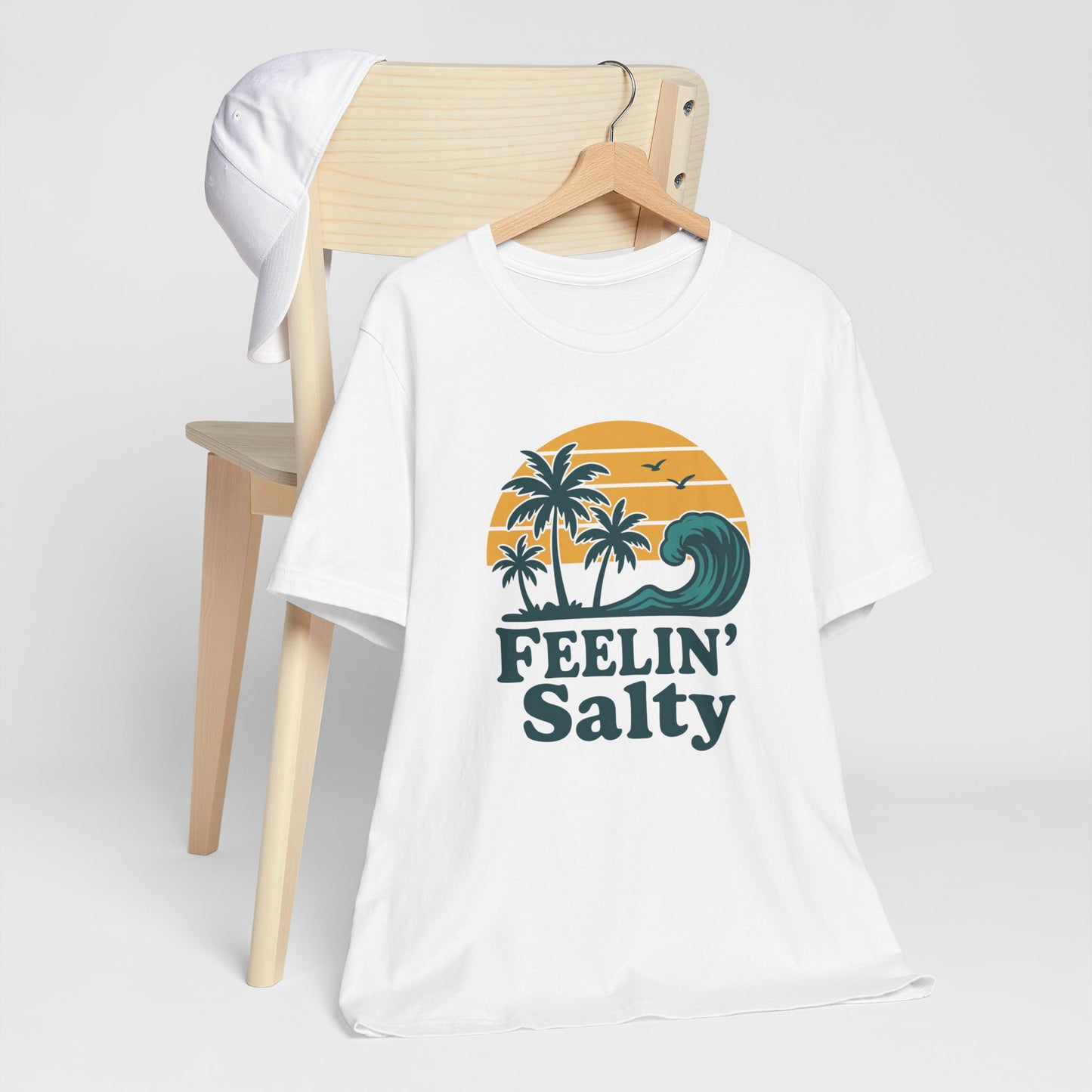 Feelin' Salty Beach Retro Sunset Tee Shirt