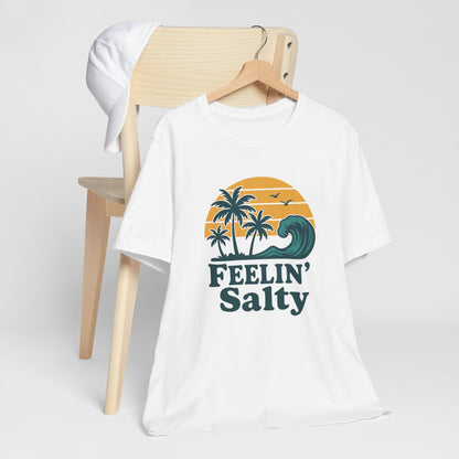 Feelin' Salty Beach Retro Sunset Tee Shirt