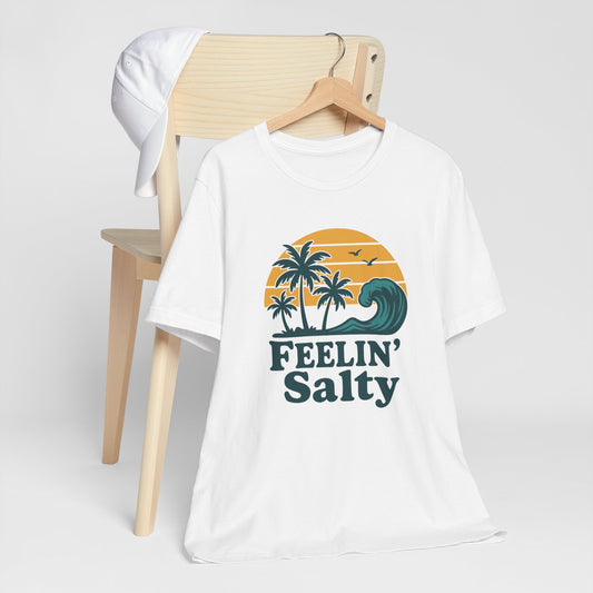 Feelin' Salty Beach Retro Sunset Tee Shirt