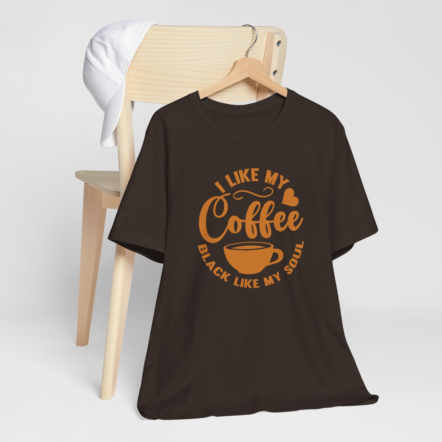 I Like My Coffee Black Like My Soul Short Sleeve Tee Shirt