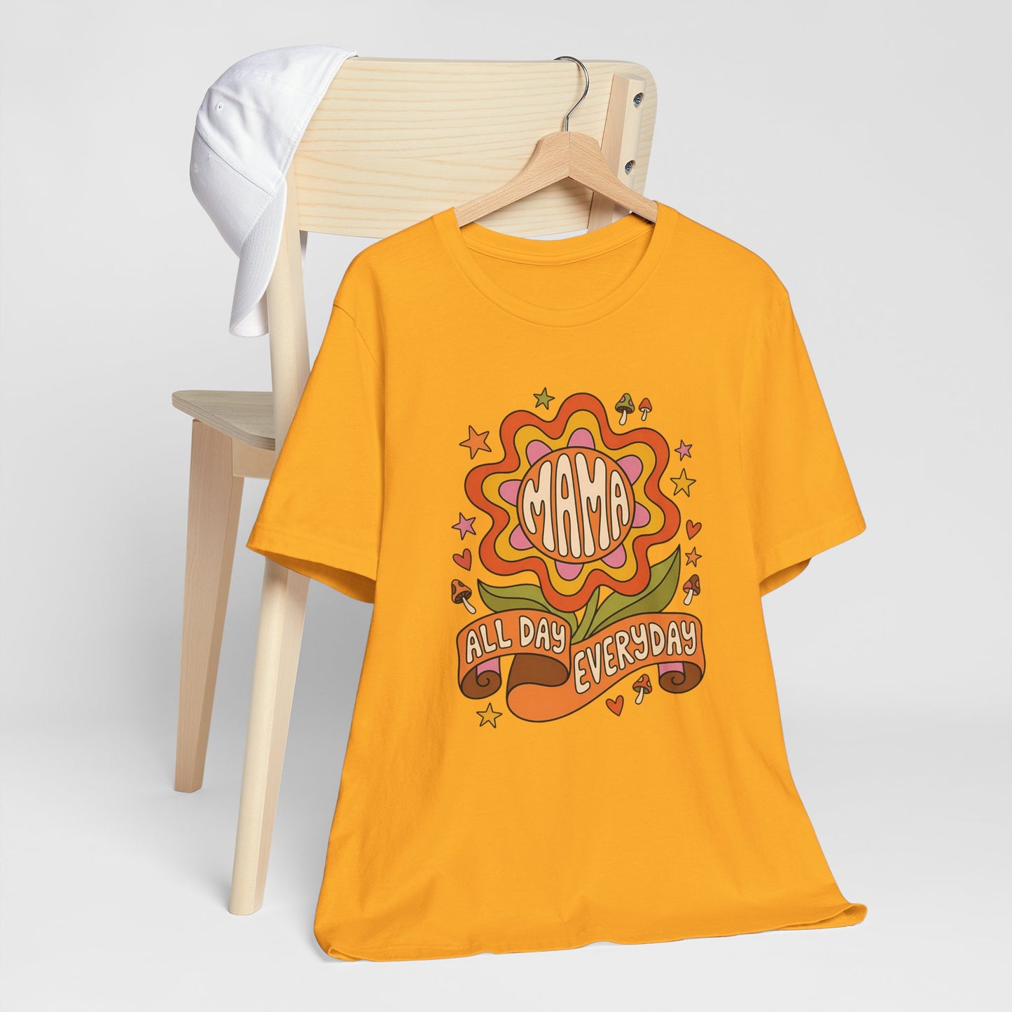 Mama All Day Everyday Retro Floral Tee Shirt