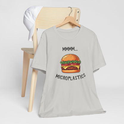 Fake Food Microplastics Cheese Burger - Eco Awareness Tee
