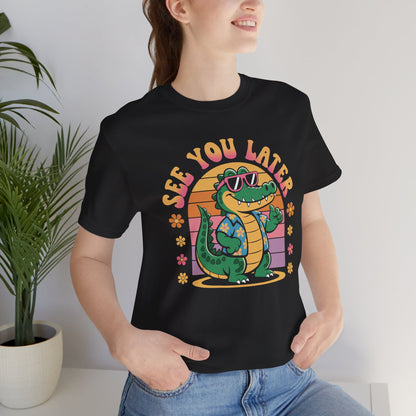 See You Later Alligator - Groovy Retro Sunset Graphic Tee