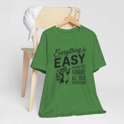Procrastinating Sarcastic Raccoon Graphic Tee Shirt